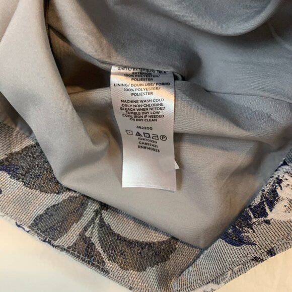 NEW LOFT 8 Silver Floral Pattern Dressy Party Tapestry Skirt Above Knee Length - Picture 5 of 9